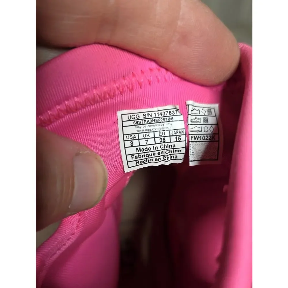 UGG Droplet Mid Waterproof Taffy Pink Rain Boots Kids Toddler Size  8